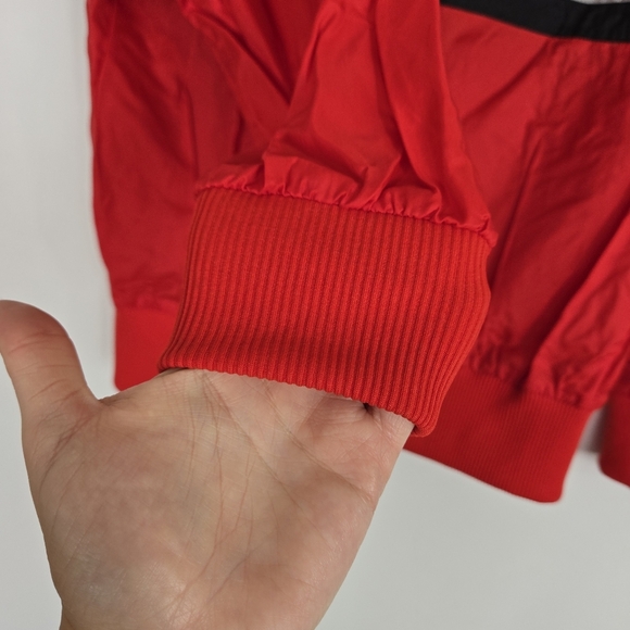 Adidas Windbreaker Jacket Men's S Full Zip Colorblock Zip Pockets VTG 1970S RED - Picture 4 of 16